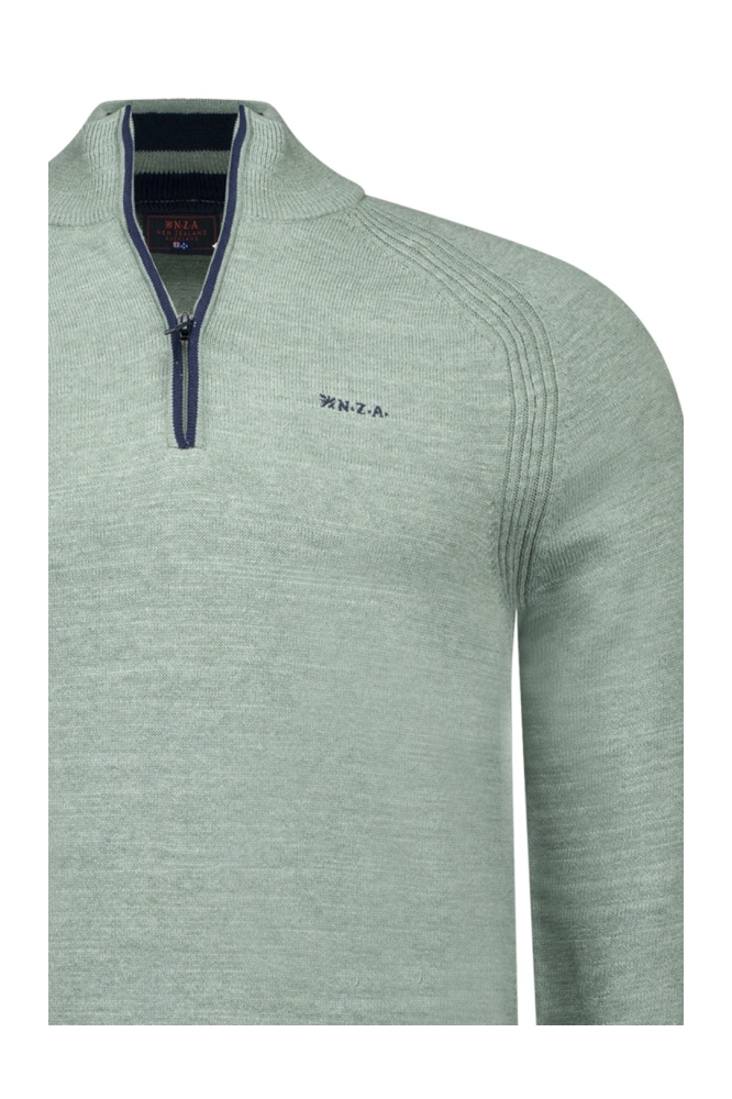 PULLOVER HALF ZIP 25GN430 1797 Soft Green Melange